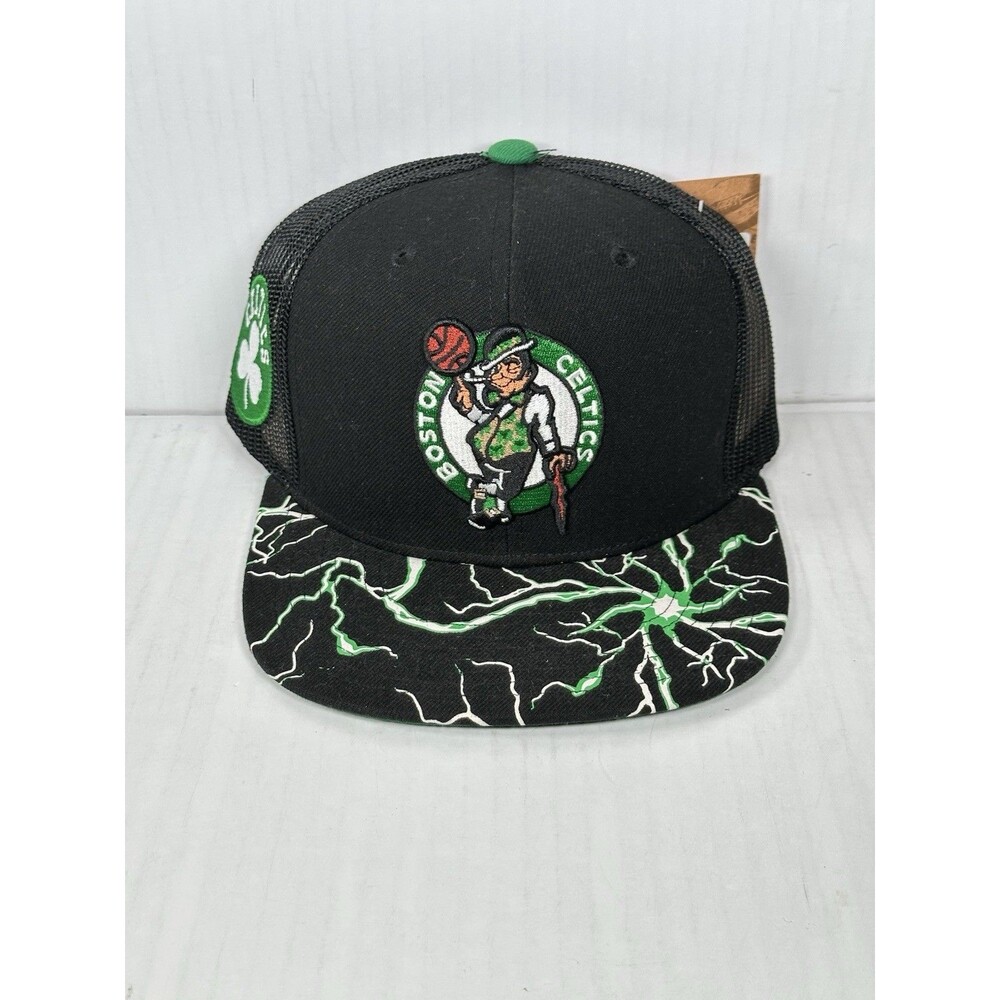 Mitchell & Ness Boston Celtics NBA Storm Adjustable Snapback Trucker Hat Cap NWT
